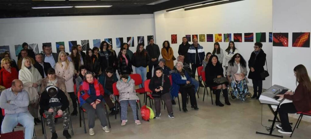 If will not be a World Day of Persons with Disabilities if there isn't people with disabilities.
On the middle of the first and second rows are People with Disabilities from the Home for people with disabilities.

On the far right is a girl from Vinica High School playing on piano.